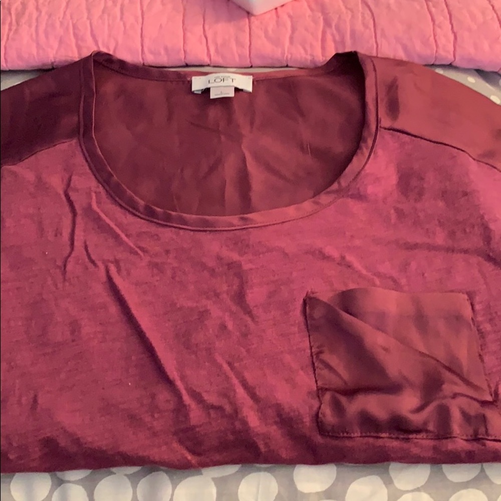Wine colored Loft tee